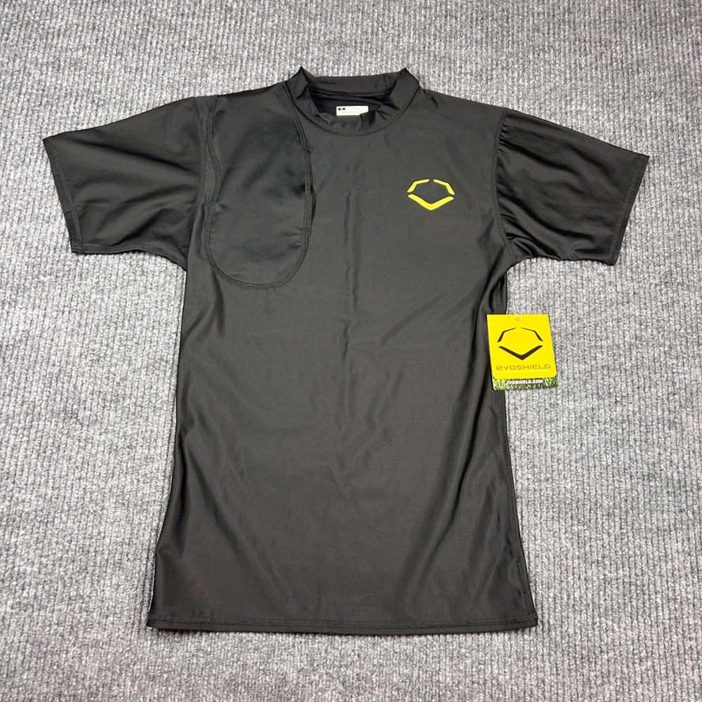 EvoShield Mens Chest Guard Compression Shirt Small Black Baseball Protective